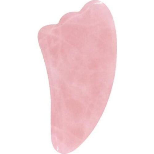 Natural Rose Quartz Gua Sha Board Pink Jade Stone Body Facial Eye Scraping Plate Massage Health Care SN121