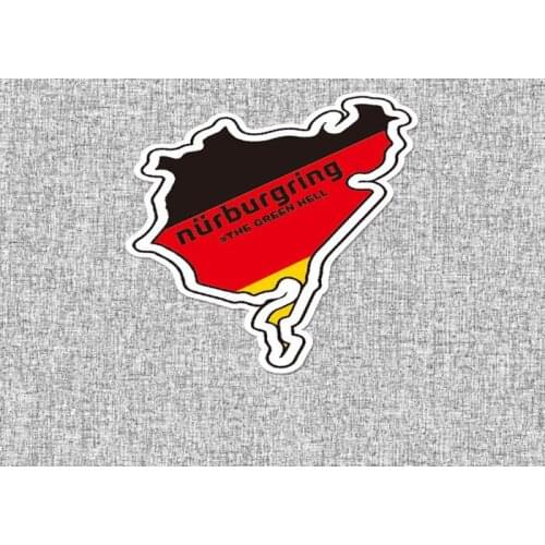 Germany Flag Nürburgring Track Race Car Stickers Auto Racing Vinyl Decal For WindowTrucks Vans