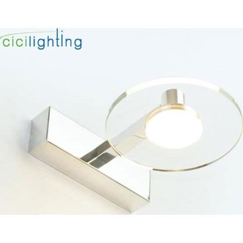 New 5W LED Crystal Vanity Wall lamp Stainless Steel Adjustable LED Bathroom Mirror Lights Vanity Toilet led Wall Lighting