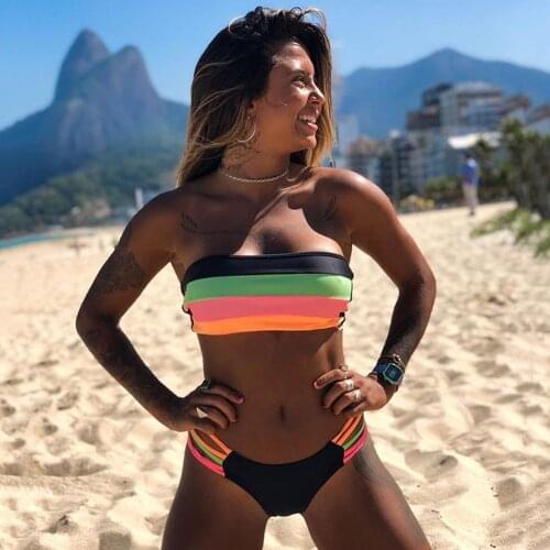 New Sexy Bikini Set Brazilian bikini 2021 swimwear women Bandeau swimsuit female Push up bathing suit Summer bathers biquini