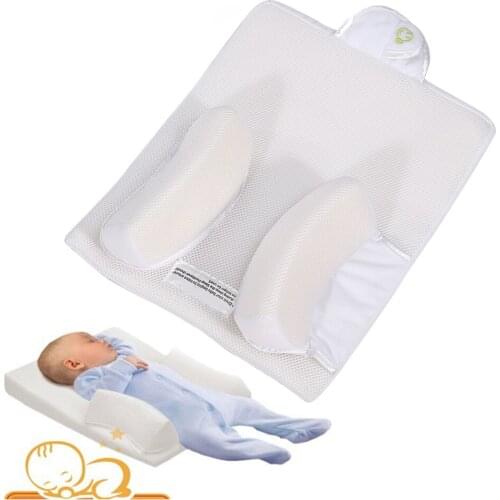 Newborn Infant Sleep Positioner Anti-Roll Baby Pillow Prevent Flat Head Pillow Newborn Vent Safe Sleeping Nursing Pillow Cushion