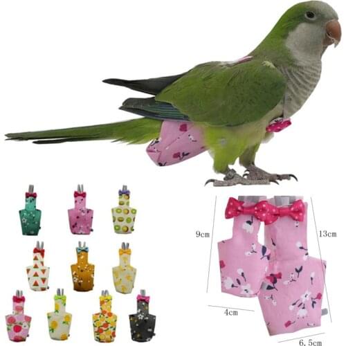 Bird Parrot Diaper Flight Suit Diaper Clothes Parakeet Pigeon Medium Sized Pet Bird Clothes Parrot Diaper with Bowtie