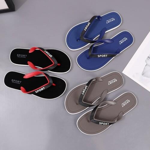 Slippers Men Shoes PVC Rubber Non-slip Men Sandals Summer Flip Flops Mens Summer Beach Shoes Mens Slippers Indoor Or Outdoor