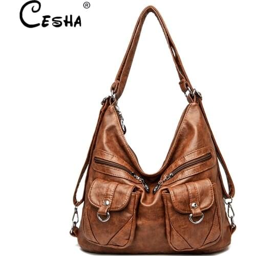 Luxury Leather Fashion Vintage Top-handle Womens Bag Large Capacity Female Shopping Bags High Quality shoulder Bag for Ladies