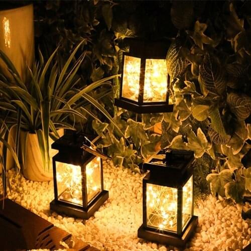 TPGEBO Solar Lights For Garden Decoration LED Lantern Lamp Outdoor Hanging Waterproof Twinkle Candle Light Flame Flashing Light