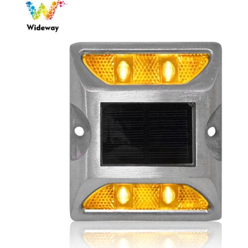 Aluminium Alloy LED Solar Road Stud Dock Pier Amber Light
