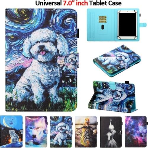 Universal 7 inch Tablet Case For Huawei Mediapad T3 7 Cute Cartoon Leather Cover For Samsung Galaxy Tab A A 6 7.0 2016 T280 T285