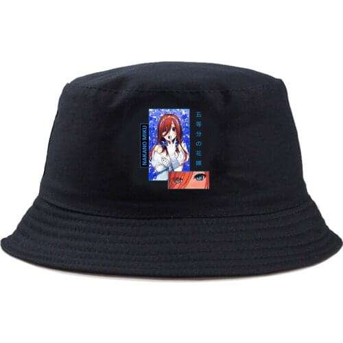 Panama Bucket Hat Men Women The Quintessential Quintuplets Print summer Hat Hip Hop Fishing Fisherman Hat FOR BOY GIRLS