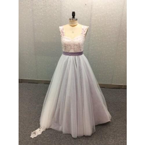 Elegant Long A-Line Lace Wedding Dresses with Belt Sweetheart Open Back Custom Floor Length Tulle Bridal Gown For Women