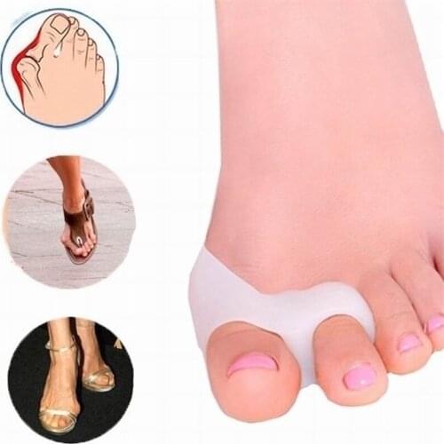 1Pair Silicone Gel Bunion Big Toe Separator Spreader Eases Foot Pain Foot Hallux Valgus Correction Guard Cushion Concealer Thumb