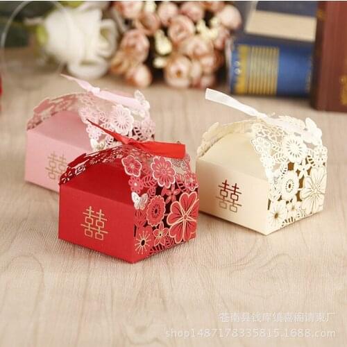 100 X laser-cut Candy Box Wedding Party Deco Chinese Style Box