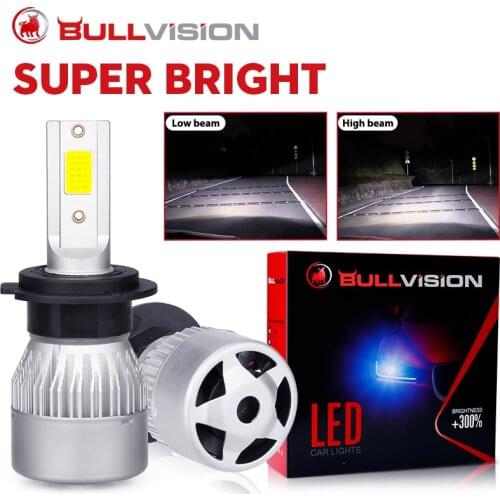 2Pcs H7 H11 Led Headlight 6000K Bulbs H4 Car LED Lights H1 HB3 9005 HB4 9006 12V 7200LM IP68 Auto Headlamps Mini fog light KQ