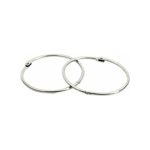 2pcs Silver Tone 3" Inner Diameter Looseleaf Binder Rings for Scrapbooking Book