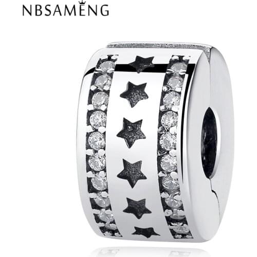 2018 Crystalised 925 Sterling Silver Charms Christmas Gift Starry Formation Clip Bead Charm Fit Original Bracelet DIY