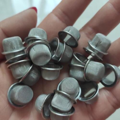 5pcs Tobacco Smoking Pipe Metal Filter Screen Steel Mesh Concave Bowl Style