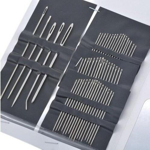 55Pcs/Set Stainless Steel Sewing Needles Sewing Pins Set for Home DIY Crafts Household Different Sizes Suitable for Handmade