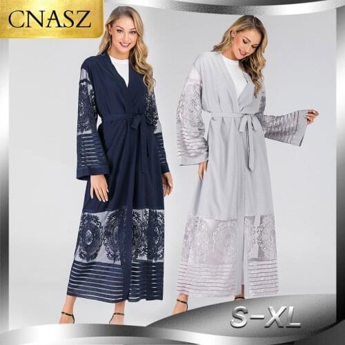 Abaya Dubai Kaftan Arab Islam Women Long Floral Muslim Kimono Cardigan Hijab Dress Turkish Elbise Mubarak Islamic Clothing