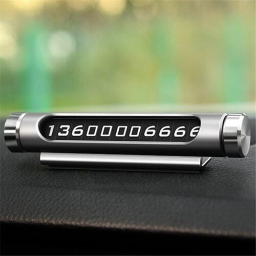 Car Temporary Parking Card Phone Number Card Plate Parking Stop Automobile Accessories Car-Styling Black/Golden/Silver