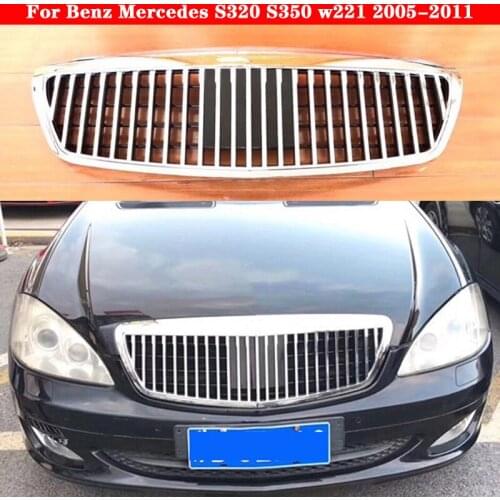 Car styling Middle grille for Mercedes-Benz Mercedes S320 S350 w221 Maybach ABS plastic front grille vertical bar