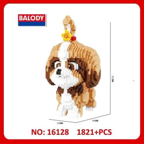 Balody 16128 Brick Toys Famous Anime Character Dog Puppy Daisy Building Micro Mini 3D Blocks 1821pcs Toys For Kids