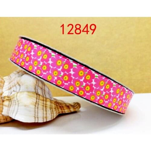 Free shipping 50 yard per size printed grosgrain ribbon 12849