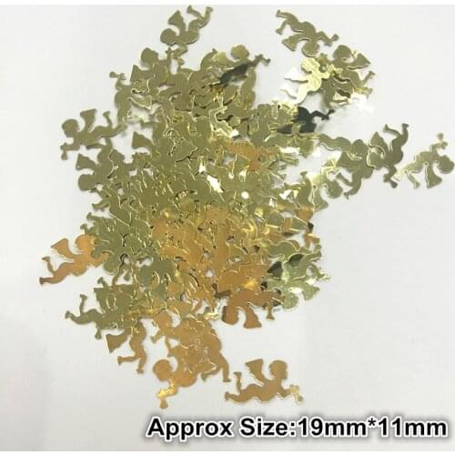 1000pcs/lot Angel shape Golden Color handmade paillette belly dance clothes material 19*11mm loose sequins for craft Kids DIY