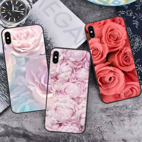 Colorful Flower Rose Peony Phone Case for iPhone 12 11 mini pro XS MAX 8 7 6 6S Plus X 5S SE 2020 XR