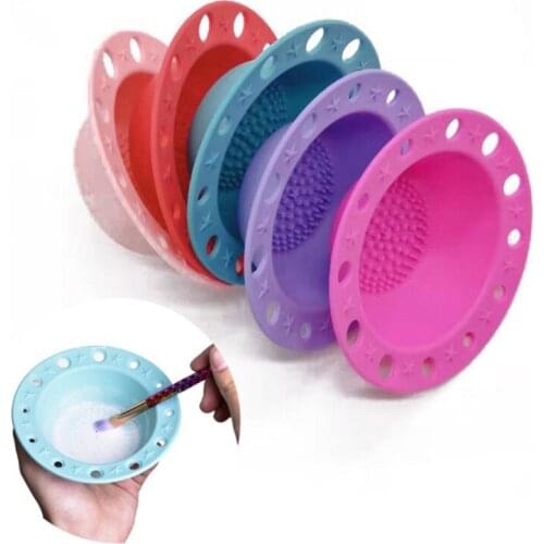 Silicone Brush Cleaner Cosmetic Washing board cleaner drying brush pad washing dishes washing Foundation Cleaner Pad Tool