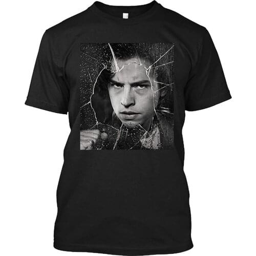 Cole Sprouse Photograph Riverdale (Tv Series 2017 -) Looking Through Broken Window T Shirt Gift Tee for Men Women
