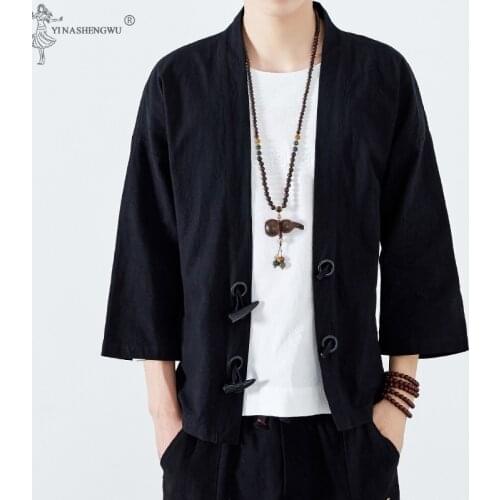 Kimono Yukata Men Cardigan Men Japanese Kimonos Top Coat Kimono Cosplay Costume Print Asian Clothes Beach Summer Casual Shirts