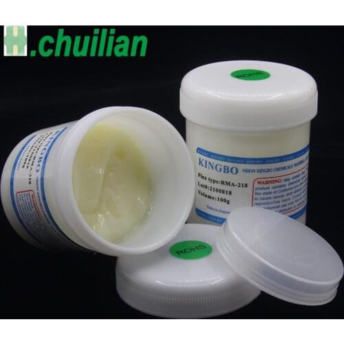 Kingbo RMA-218 bga Solder Flux Paste Solder 100g for SMT Reballing solder paste iexturder