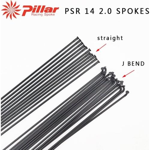 Pillar PSR 14 Round Bicycle Spokes 14G 2.0 Bike Spokes Straight Head J-bend Radios Stainless Steel Spoke for Road Mtb Bike Wheel