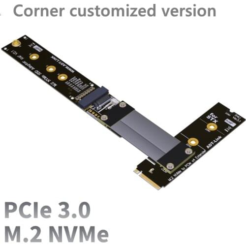 M.2 NVMe SSD extension cord for 90 degrees supports pci-e 3.0 x4 full speed High speed transmission The official quality goods
