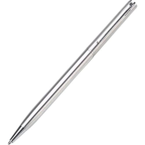 Silver Tone Metal Rotating Ballpoint Pen Ball-point Pen Writing Medium Gift Rotating Slim Useful Writing Tool Metal Ballpoint Pe