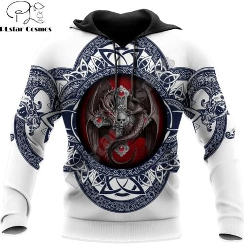 Skull Dragon Pattern 3D All Over Printed Mens autumn Hoodie Harajuku Unisex Casual Pullover Streetwear Jacket Tracksuits DK225