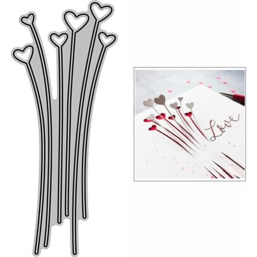 New Love Heart Bouquet Craft Embossing Mold 2021 Metal Cutting Dies for DIY Decorative Scrapbooking Album Card Making No Stamps