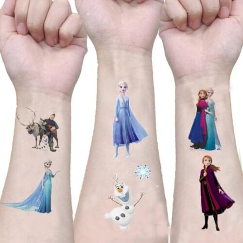 1PCS Disney Frozen Anna Aisha Originales Tattoo StickerAction Figure frozen Princess Cartoon Kids Girls Christmas Birthday Gift