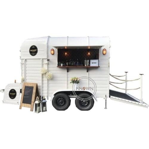 Outdoor Mobile Retro Caravan Pizza Vending Cart Fast Food Horse Box Van Trailer Europe