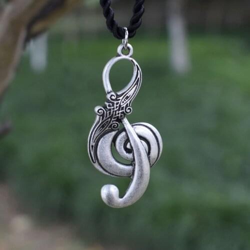 Treble Clef Pendant Music Symbol Jewelry Note Necklace Logo Musical Emblem Talisman Charm Notation Sign SanLan pendant necklace