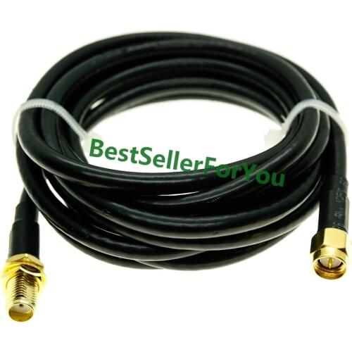 SMA Male Connector To SMA Female NUT BULKHEAD CONNECTOR WiFi Antenna Extension Coaxial Cable RG58