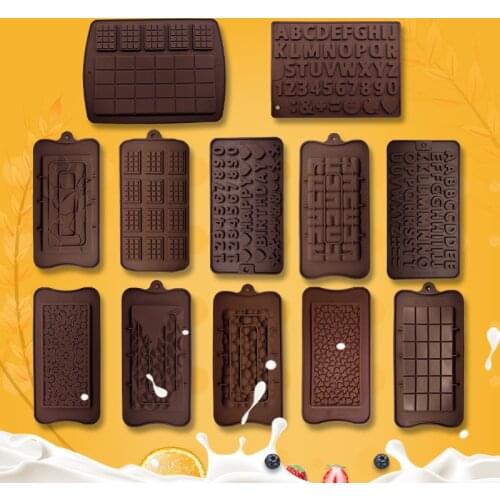 Silicone Chocolate Mold Various Shapes Fondant Patisserie Candy Bar Mould Cake Mode Decoration Kitchen Baking Accessories tools