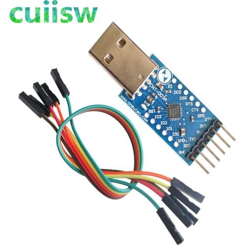 USB 2.0 to TTL UART 6PIN Module Serial Converter CP2104 STC PRGMR Replace CP2102 With Dupont Cables