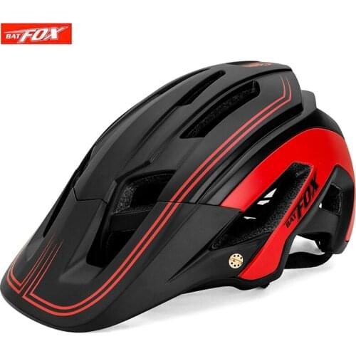 BATFOX Bicycle Helmet Men Women Mountain MTB Bike Helmet Best Road Cycling Safety Helmet Size L With Visor