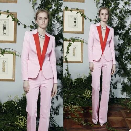 Spring Women Suits 2 Piece High Quality Cotton Custom Made Formal Lady Office Suits Handsome Party Suits For Women