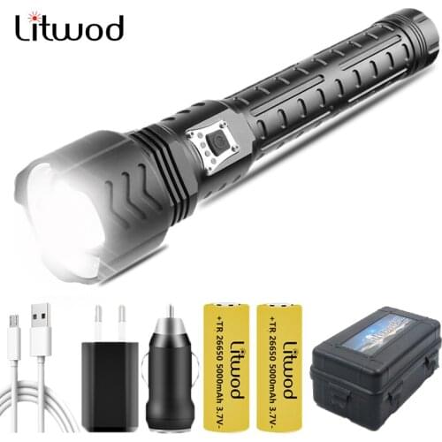 XHP90.2 4 Core High Quality Led Flashlight with Power Bank Function Usb Rechargeable 18650 26650 Battery Zoomable Torch Litwod