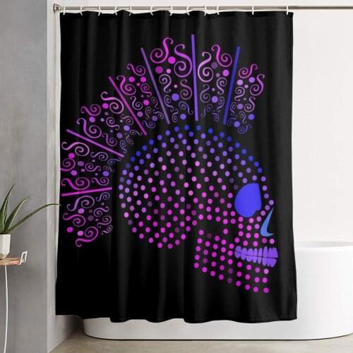 Skull 3D PrintNordic Style Shower Curtain Set HookHome Decoration Bathroom Waterproof Customized Dropshipping Polyester