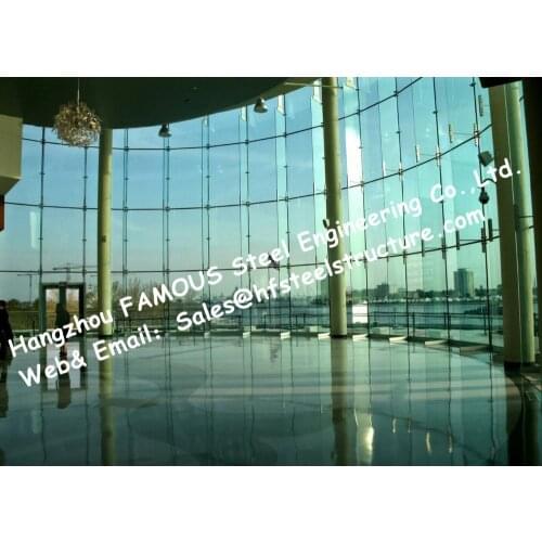 Tinted Color Invisible Frame Aluminum Glass Facade Curtain Wall Double Glazed Spandrel Glass Insulation