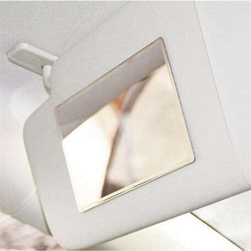 15X8cm Car Makeup Mirror Car Sunshading Headrest Stainless Steel Mirror Car Cosmetic Mirror Car Interior Mirror for Sun Visor