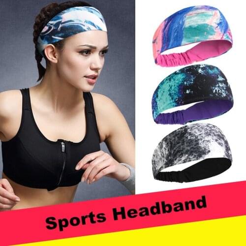 1PCS Women Sweatband Sports Headband Hair Sweat Bands For Fitness Tennis Cycling Yoga Running Outdoor L601
