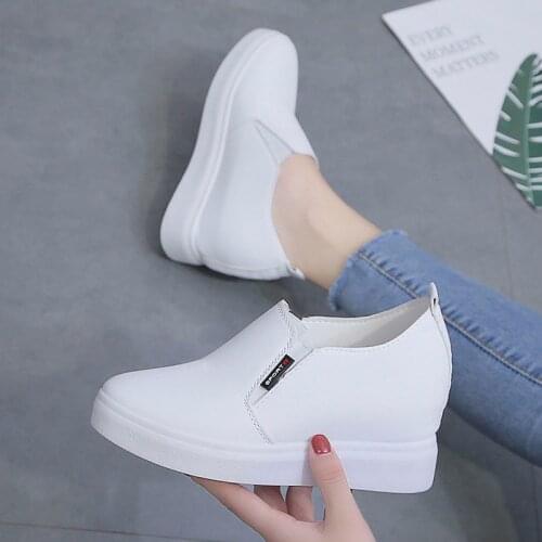 Shoes Woman 2021 Casual Female Sneakers Oxfords Slip-on Flats Shallow Mouth Square Toe New Small Nurse Cute Comfortable Le